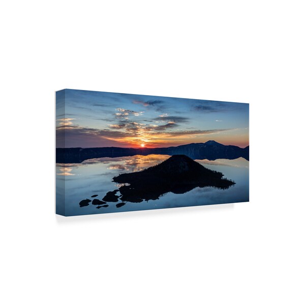 Pierre Leclerc 'Crater Lake Dawn' Canvas Art,10x19